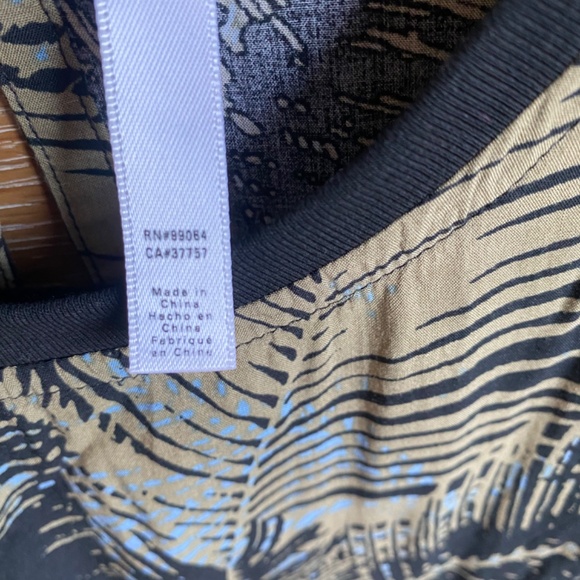 RVCA Women's Black Palm Leaf Print Sleeve-Less Dress Size Small - Picture 4 of 6